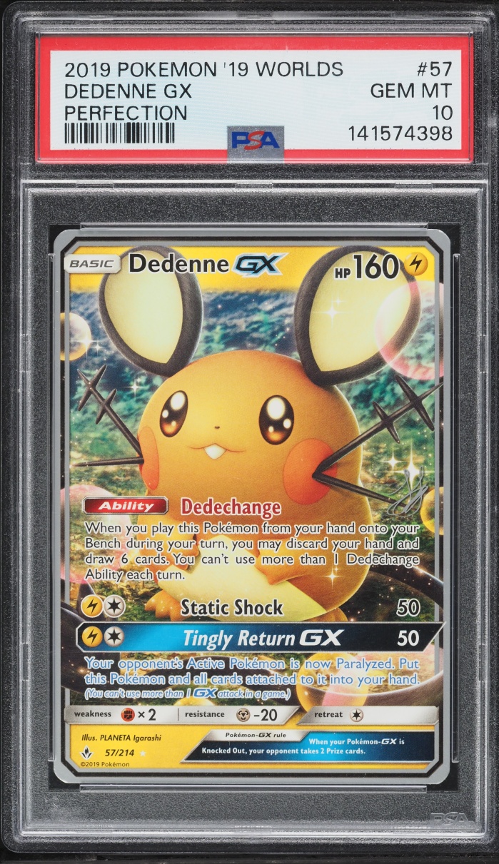 2019 Pokemon World Championships Deck Perfection Dedenne GX #57 PSA 10 GEM MINT