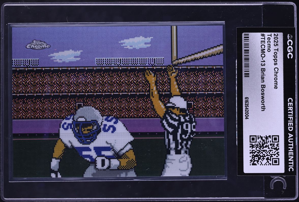 2025 Topps Chrome Tecmo Brian Bosworth #TECMO-13 CGC AUTH