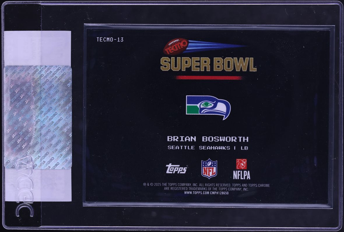 2025 Topps Chrome Tecmo Brian Bosworth #TECMO-13 CGC AUTH