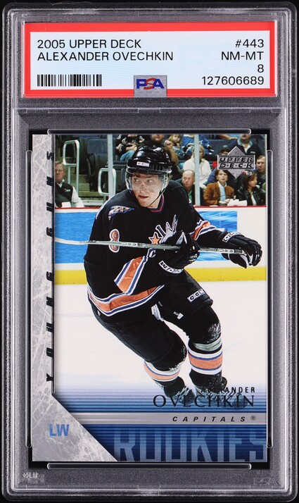 2005 Upper Deck Young Guns Alexander Ovechkin ROOKIE #443 PSA 8 NM-MT