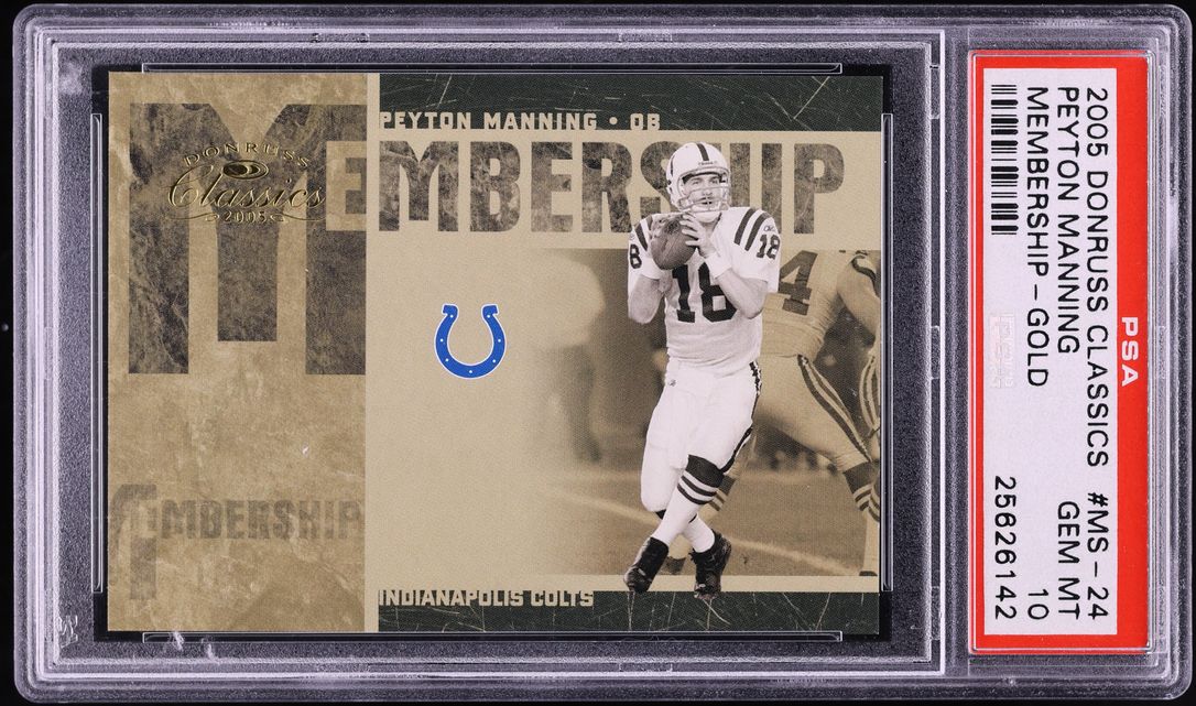 2005 Donruss Classics Membership Gold Peyton Manning 250/250 #MS-24 PSA 10