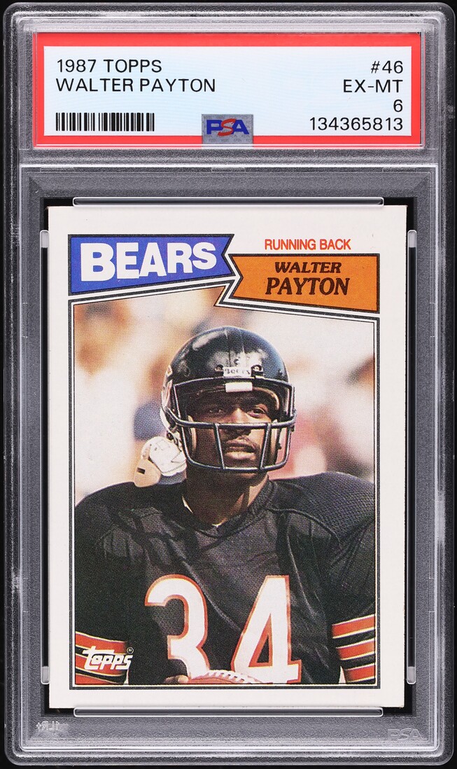 1987 Topps Football Walter Payton #46 PSA 6 EXMT