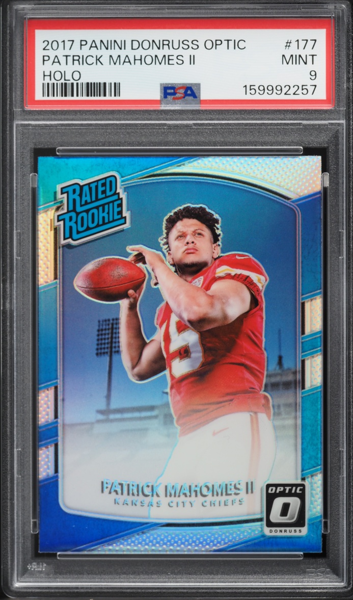 2017 Donruss Optic Holo Patrick Mahomes II ROOKIE #177 PSA 9 MINT