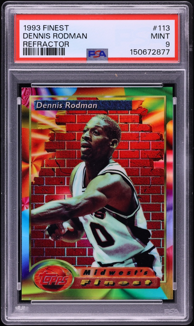 1993 Finest Refractor Dennis Rodman #113 PSA 9 MINT