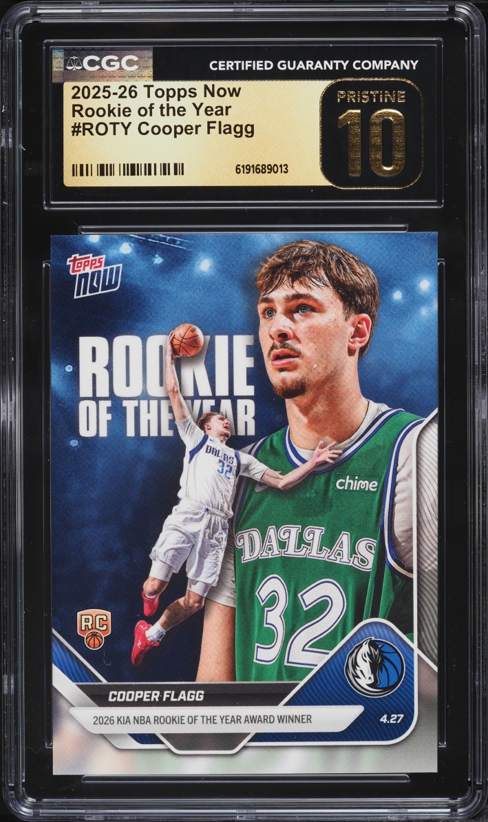 2025 Topps Now ROY Cooper Flagg ROOKIE #ROTY CGC 10 PRISTINE