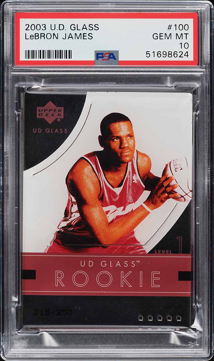 2003 Upper Deck Glass LeBron James ROOKIE /250 #100 PSA 10 GEM MINT