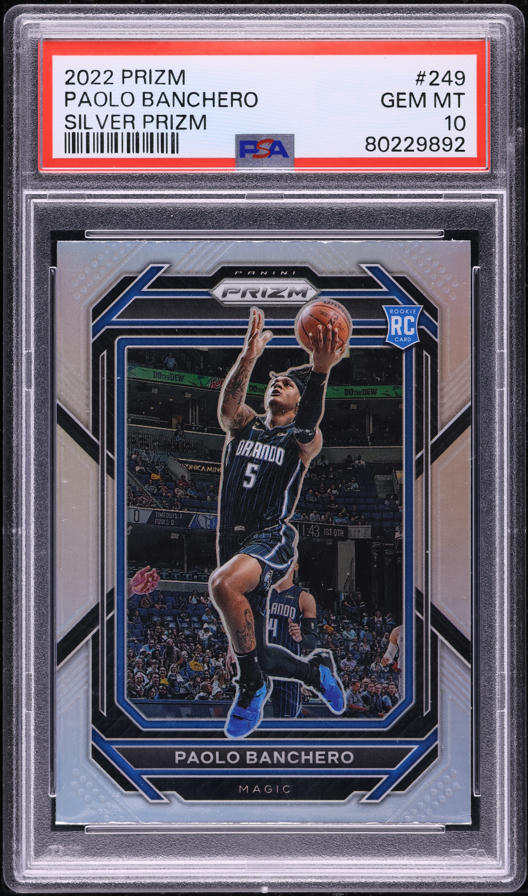 2022 Panini Prizm Silver Paolo Banchero ROOKIE #249 PSA 10 GEM