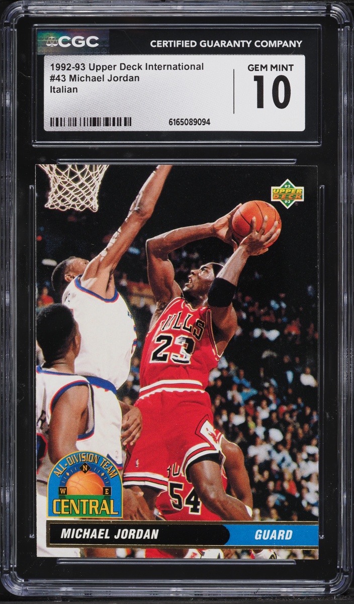 1992 Upper Deck International Italian Michael Jordan #43 CGC 10 GEM MINT
