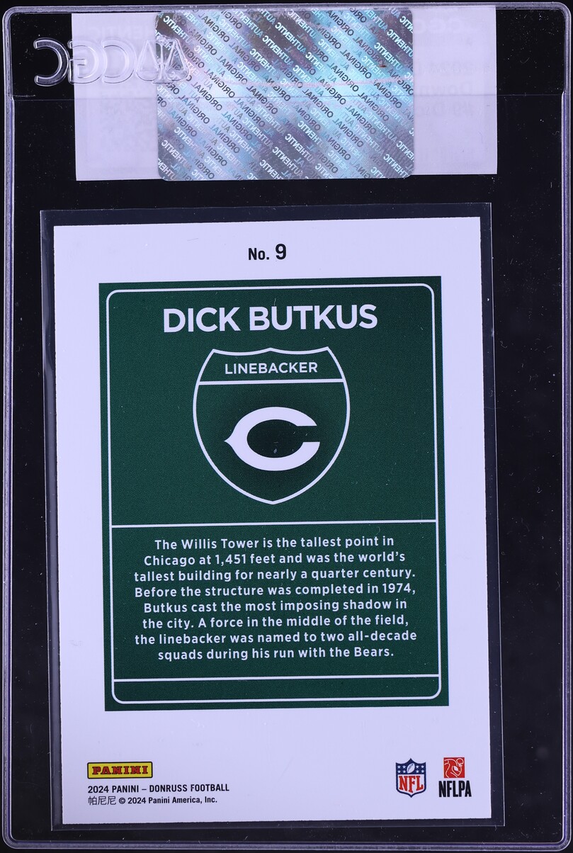 2024 Donruss Downtown Dick Butkus #9 CGC AUTH