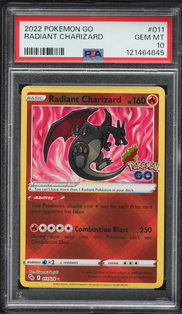 2022 Pokemon Sword & Shield Pokemon GO Radiant Charizard #11 PSA 10 GEM MINT