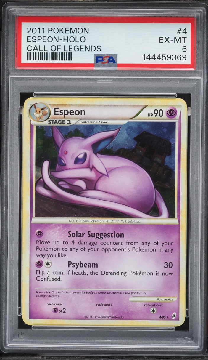 2011 Pokemon Call Of Legends Holo Espeon #4 PSA 6 EXMT