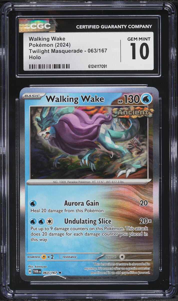 2024 Pokemon SV Twilight Masquerade Holo Walking Wake #63 CGC 10 GEM MINT