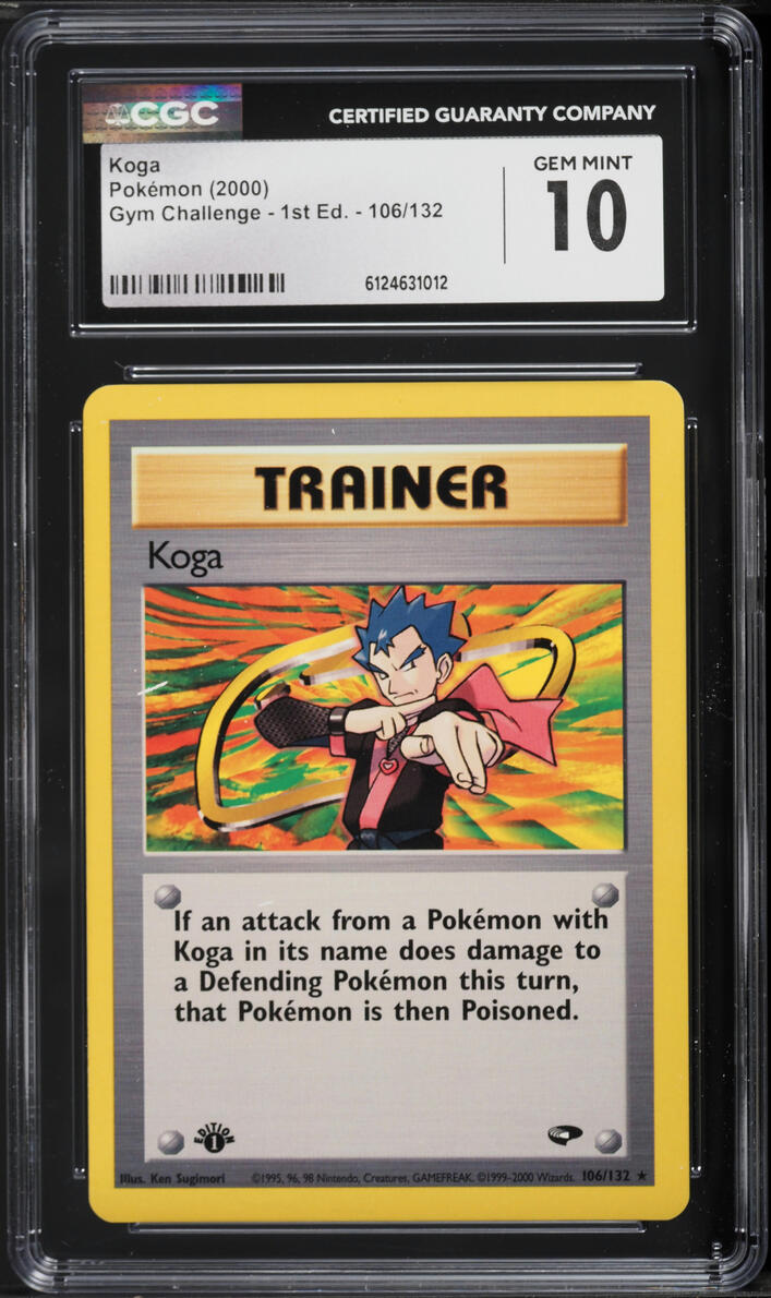 2000 Pokemon Gym Challenge 1st Edition Koga #106 CGC 10 GEM MINT
