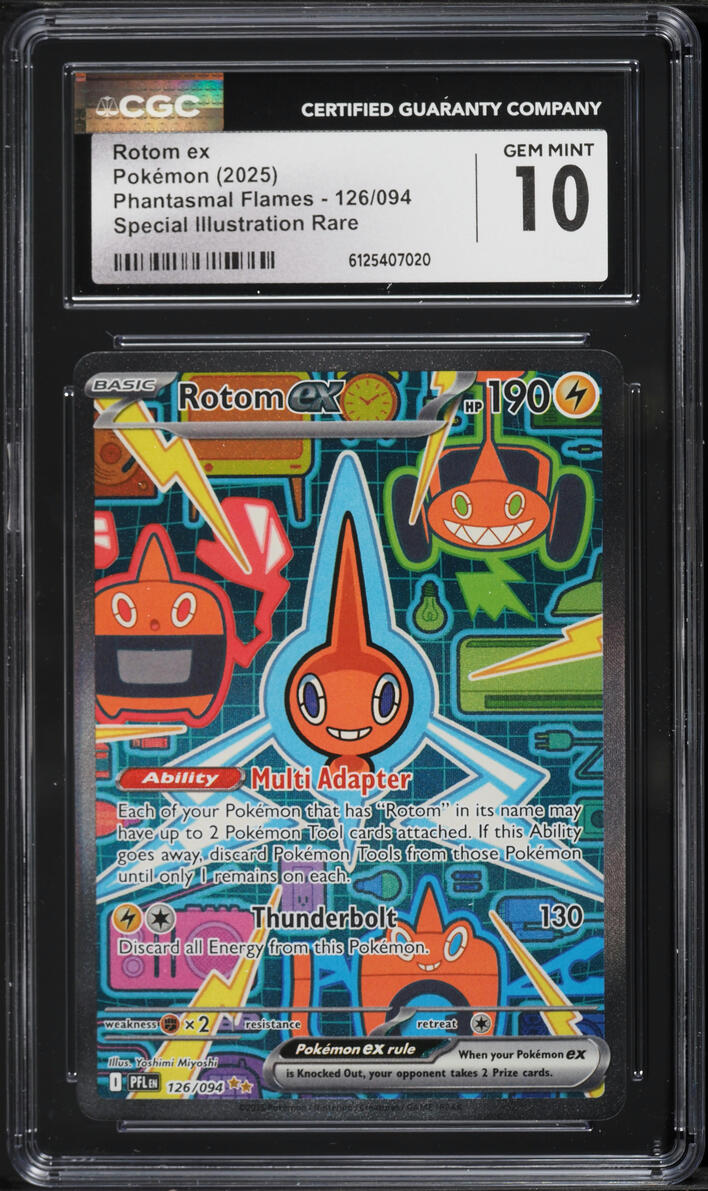 2025 Pokemon Mega Phantasmal Flames SIR Rotom ex #126 CGC 10 GEM MINT