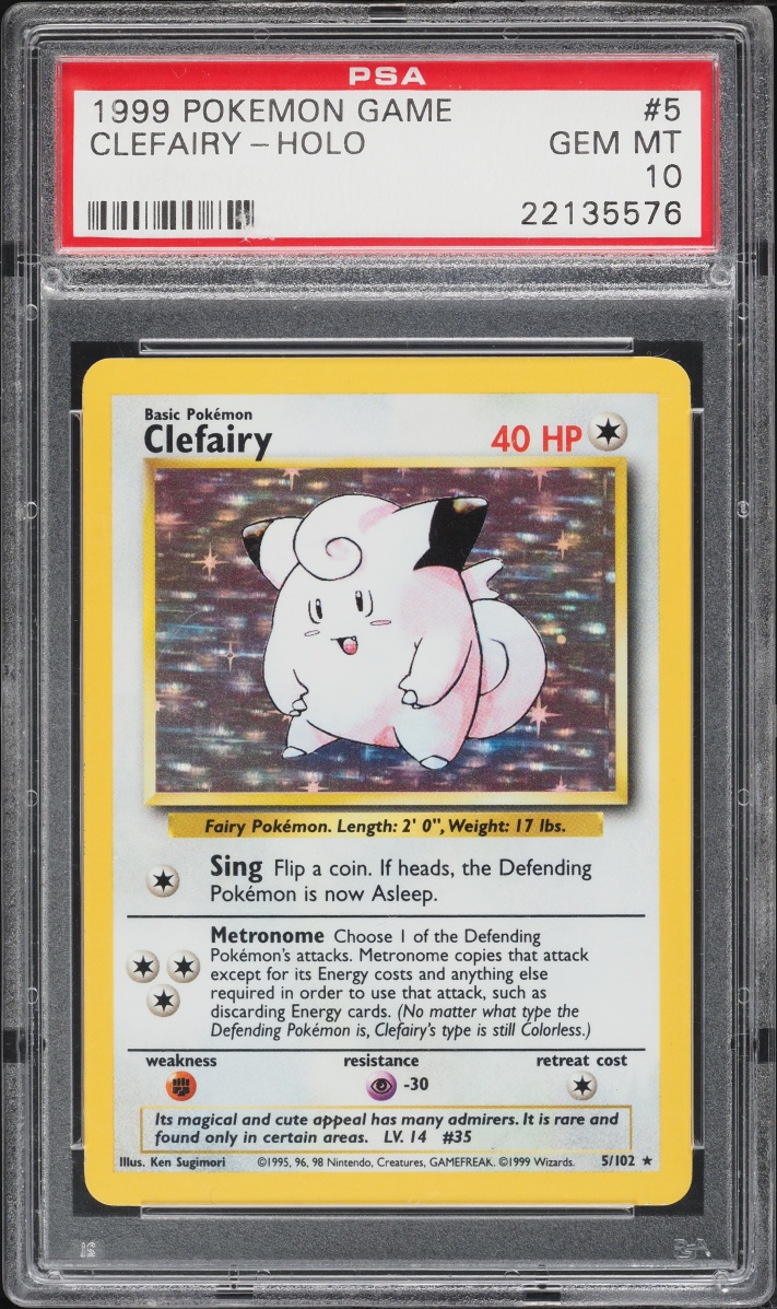 1999 Pokemon Base Set Holo Clefairy #5 PSA 10 GEM MINT
