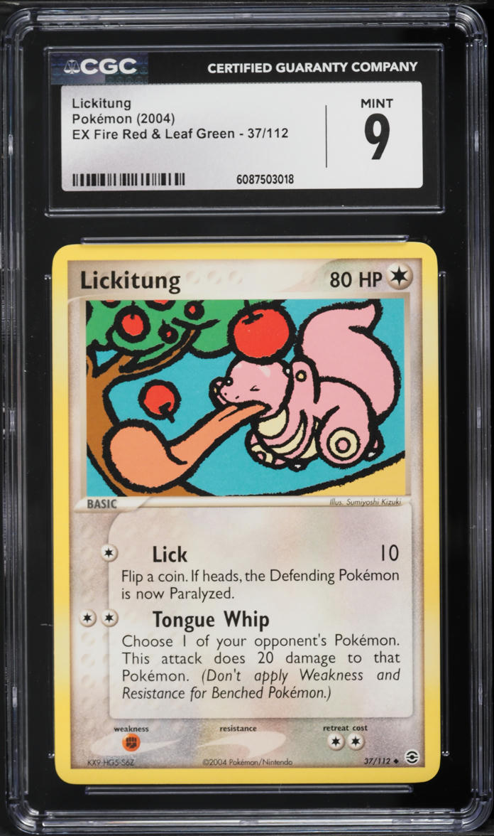 2004 Pokemon EX Fire Red & Leaf Green Lickitung #37 CGC 9 MINT