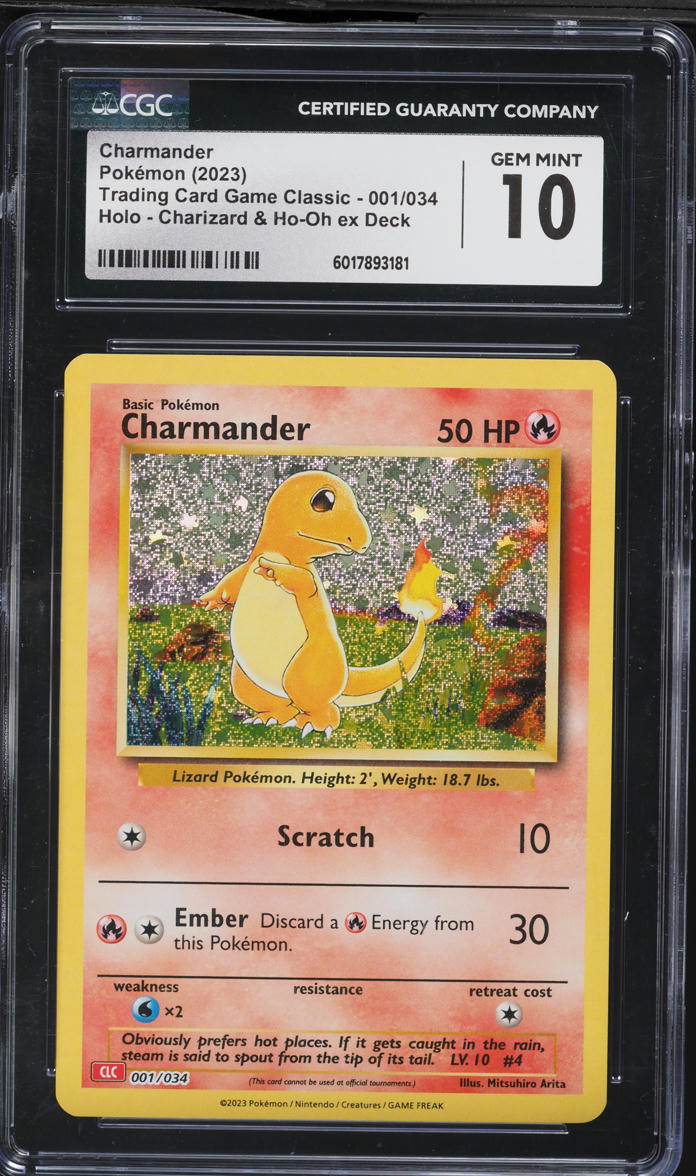 2023 Pokemon TCG Classic Collection Holo Charmander #1 CGC 10 GEM MINT