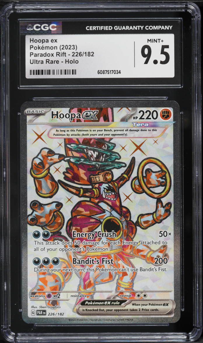 2023 Pokemon Scarlet & Violet Paradox Rift Full Art Hoopa ex #226 CGC 9.5 MINT+