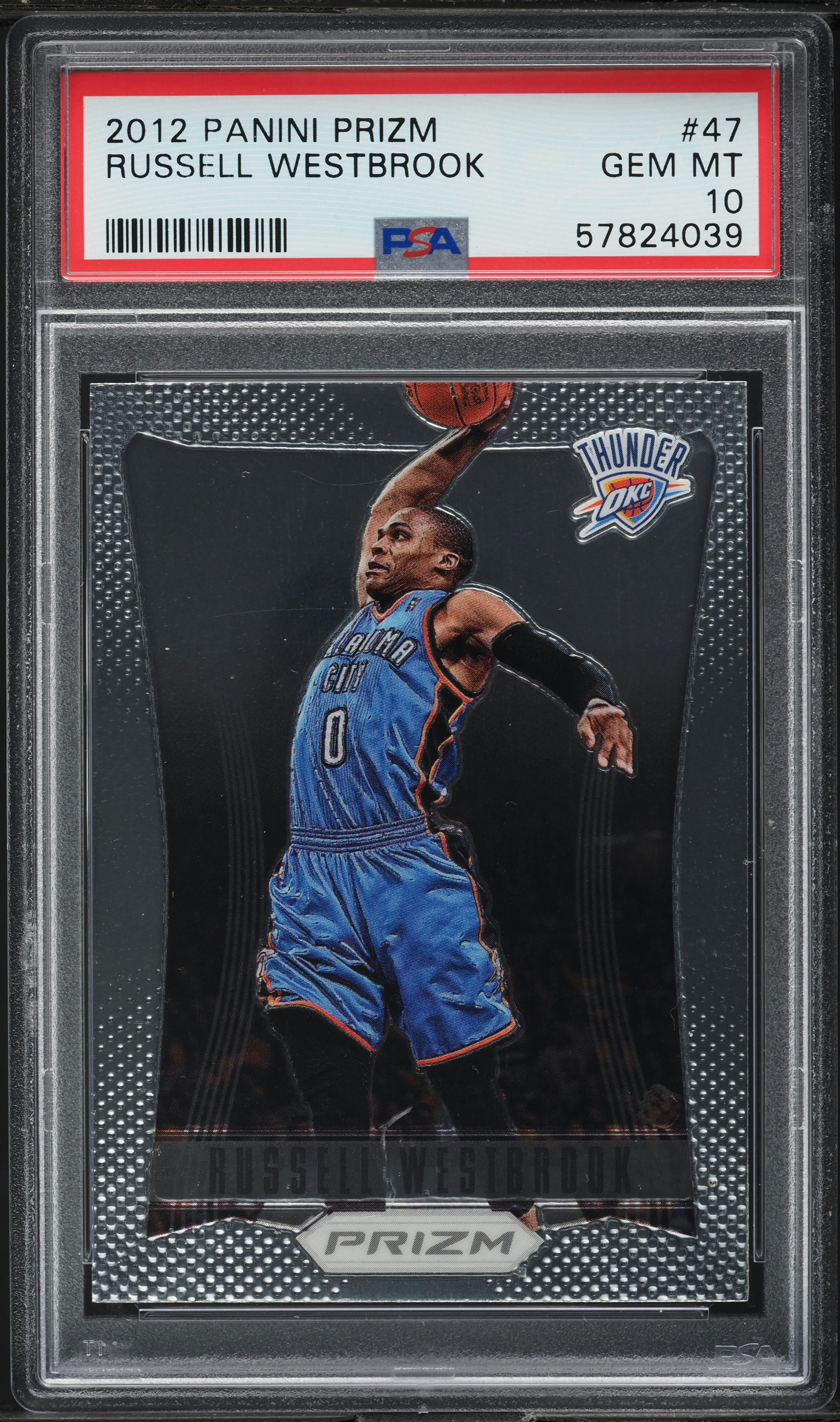 NBA Russell Westbrook 18-19 Prizm 10枚限定 2018 PANINI SELECT ZEBRA PRIZM RUSSELL WESTBROOK PSA 9 POP 1