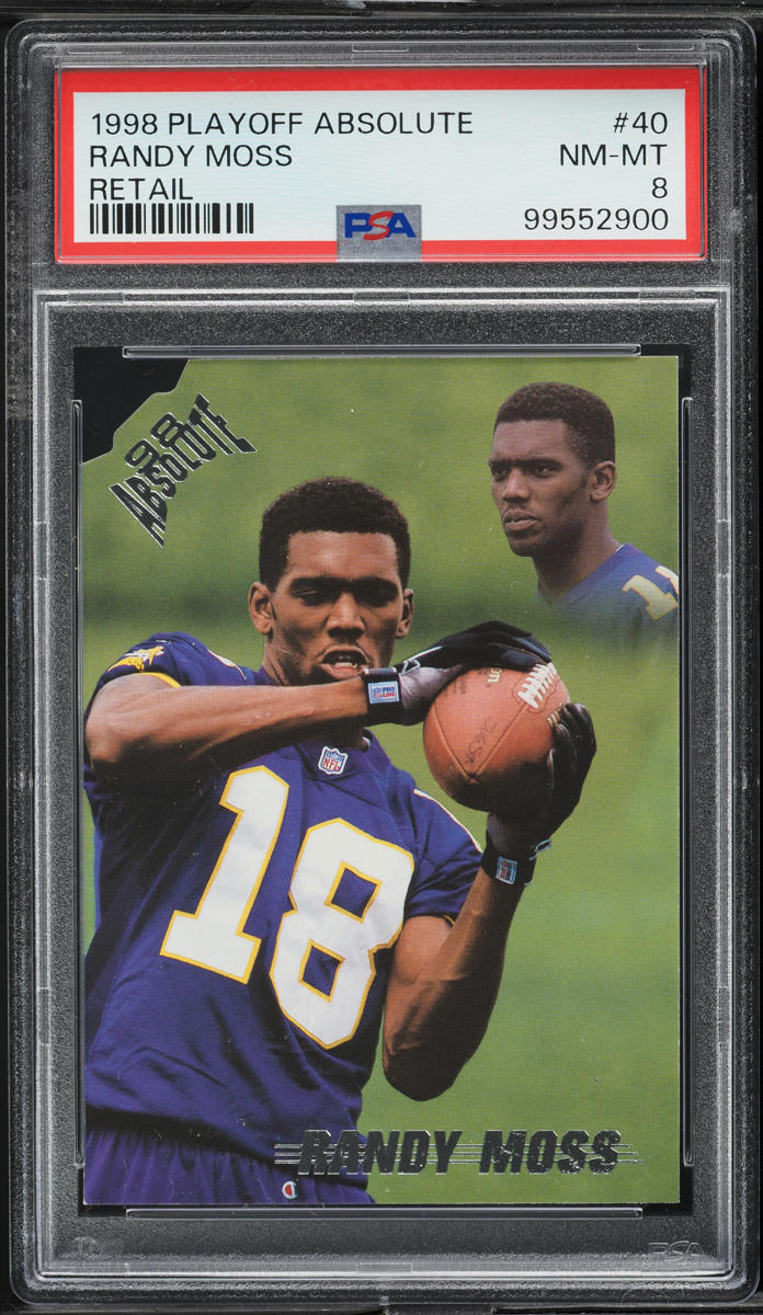 1998 Playoff Absolute Retail Randy Moss ROOKIE #40 PSA 8 NM-MT