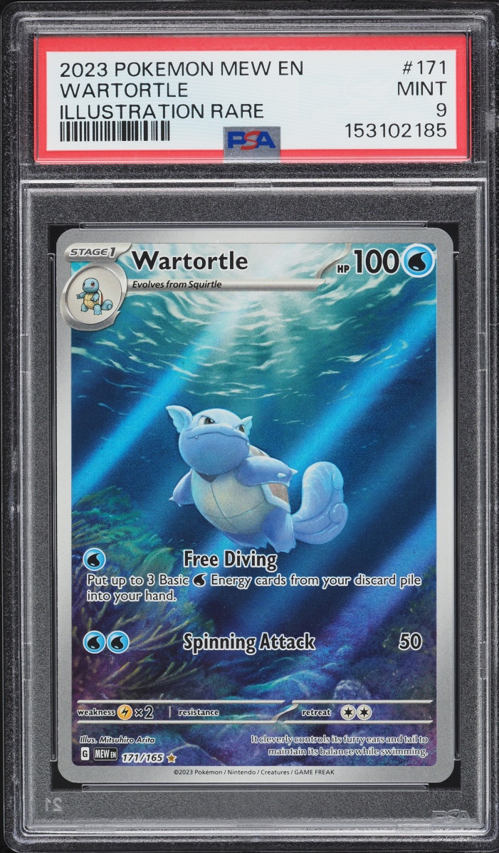 2023 Pokemon Scarlet & Violet 151 IR Wartortle #171 PSA 9 MINT