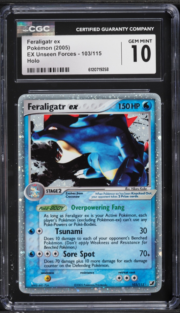 2005 Pokemon EX Unseen Forces Holo Feraligatr ex #103 CGC 10 GEM MINT