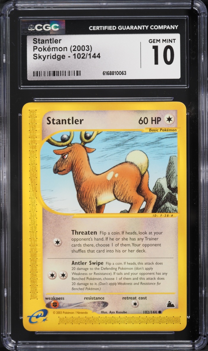 2003 Pokemon E-Card Skyridge Stantler #102 CGC 10 GEM MINT