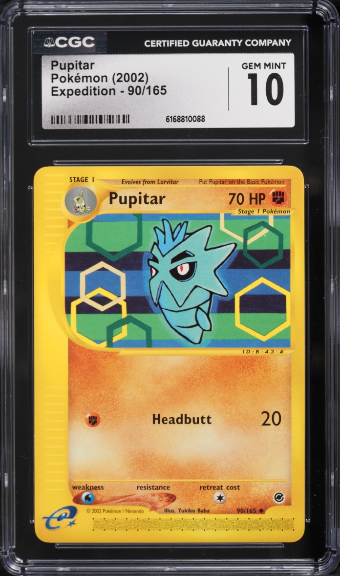2002 Pokemon E-Card Expedition Pupitar #90 CGC 10 GEM MINT