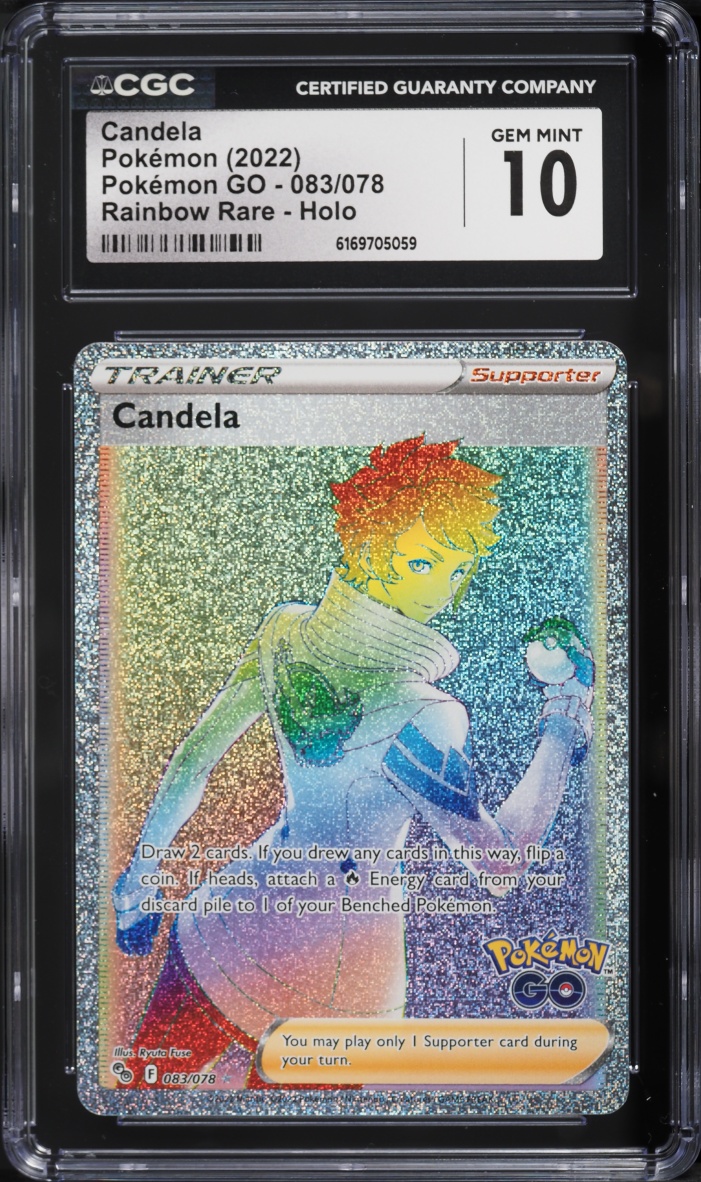 2022 Pokemon Sword & Shield GO Rainbow Rare Candela #83 CGC 10 GEM MINT