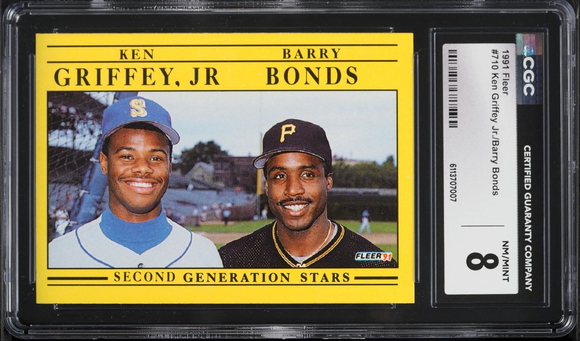 1991 Fleer Ken Griffey Jr. Barry Bonds #710 CGC 8 NM-MT