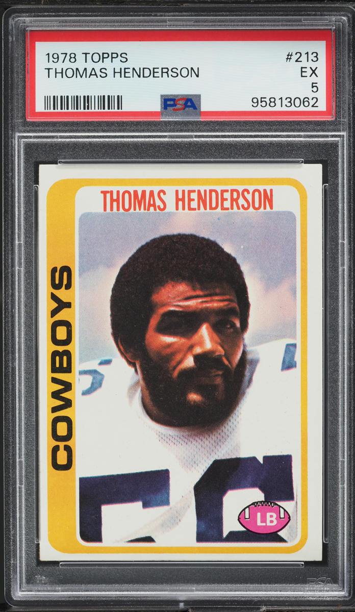 1978 Topps Football Thomas Hollywood Henderson ROOKIE #213 PSA 5 EX