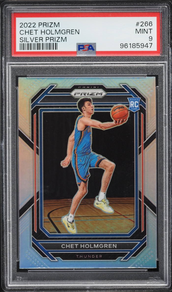 2022 Panini Prizm Silver Chet Holmgren ROOKIE #266 PSA 9 MINT