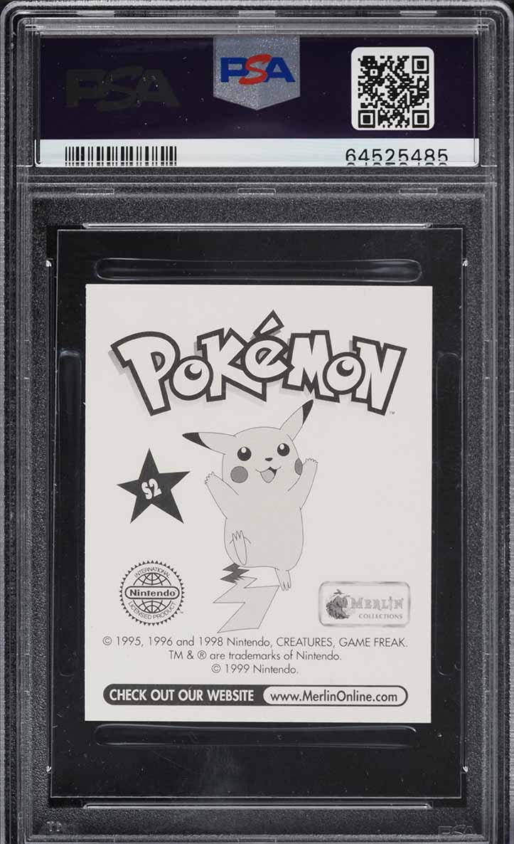 1999 Merlin Pokemon Prism Ash & Pikachu #S2 PSA 10 GEM MINT