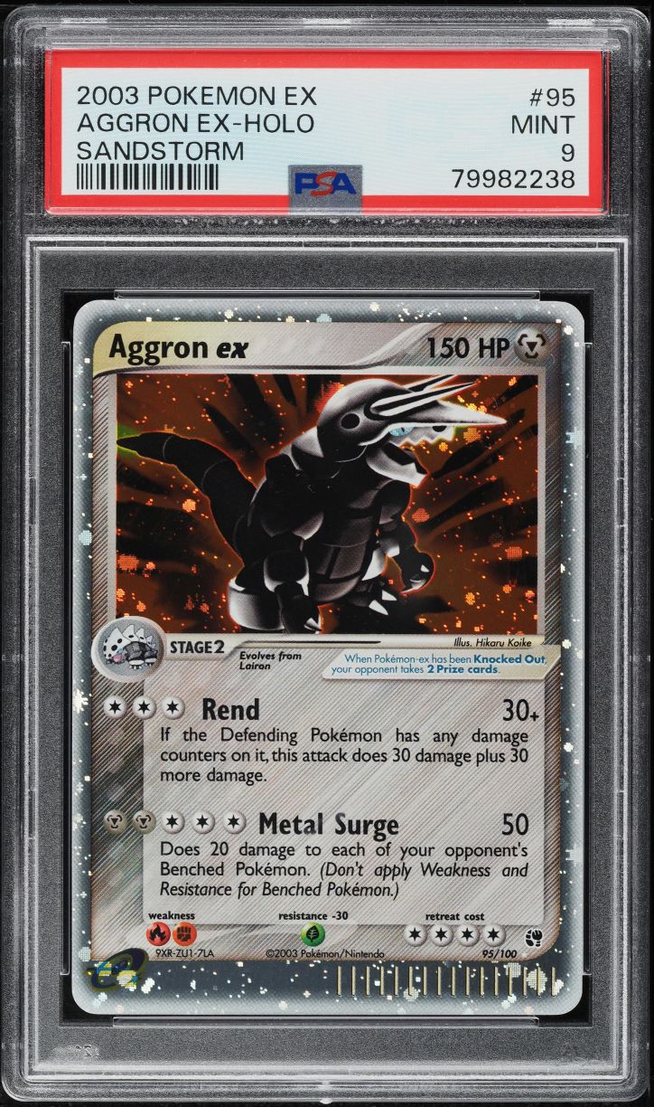 2003 Pokemon EX Sandstorm Holo Aggron EX #95 PSA 9 MINT