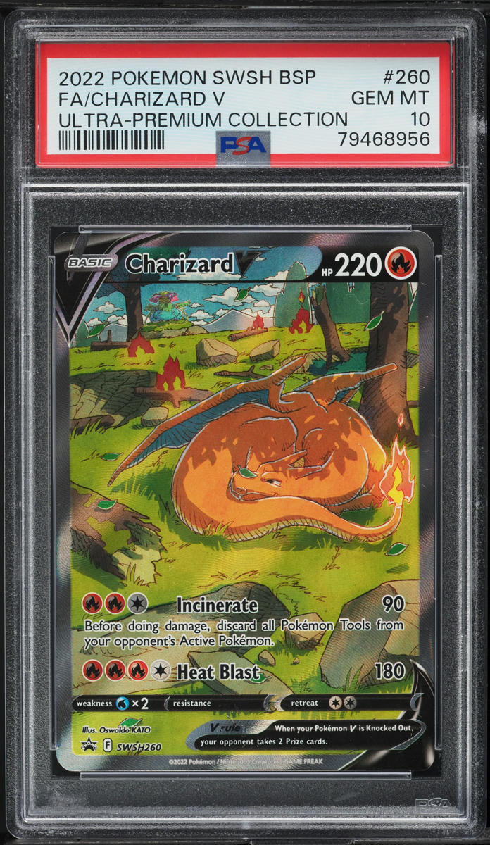 2022 Pokemon SWSH Black Star Promo Ultra Premium Charizard V #260 PSA ...