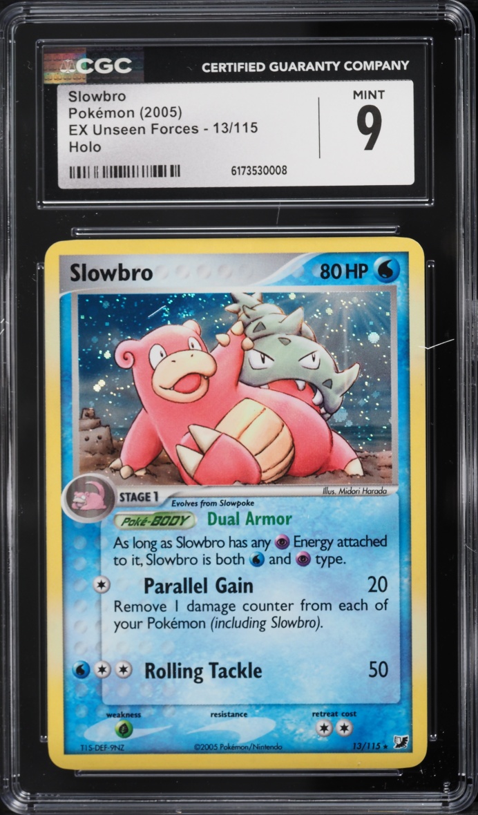 2005 Pokemon EX Unseen Forces Holo Slowbro #13 CGC 9 MINT