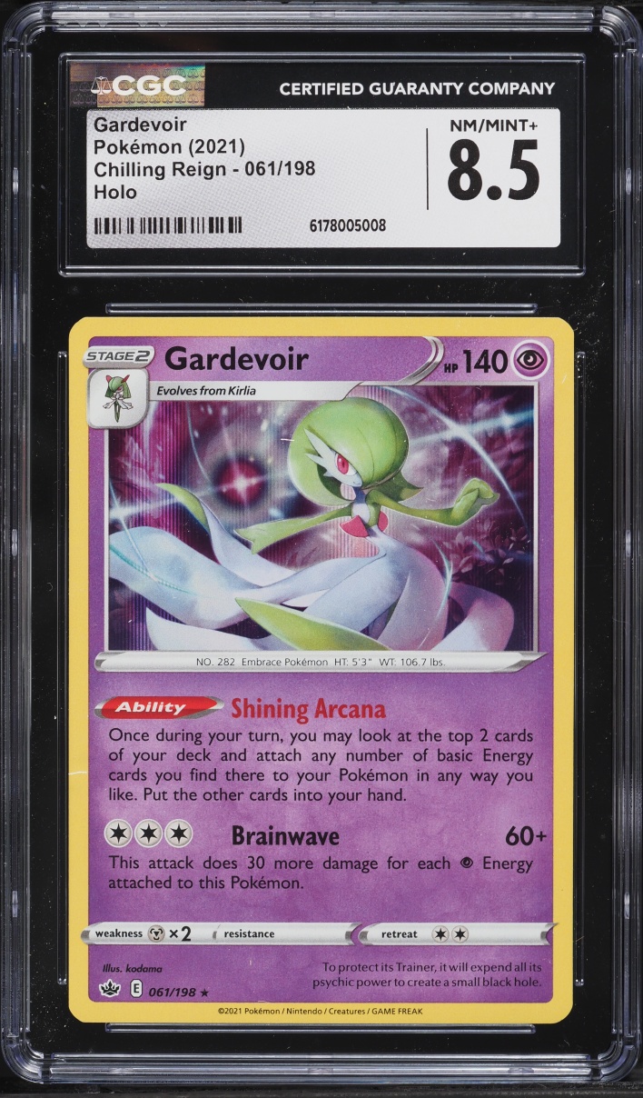 2021 Pokemon Sword & Shield Chilling Reign Holo Gardevoir #61 CGC 8.5 NM-MT+