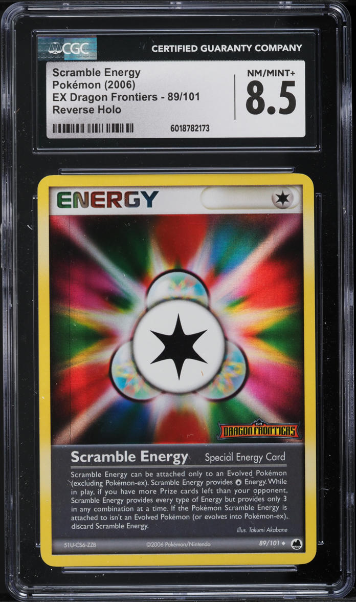 2006 Pokemon EX Dragon Frontiers Reverse Holo Scramble Energy #89 CGC 8.5 NM-MT+