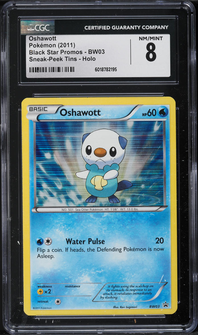 2011 Pokemon BW Black Star Promo Sneak-Peek Holo Oshawott #BW03 CGC 8 NM-MT