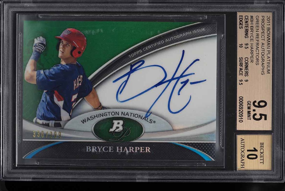 2011 Bowman Bryce Harper PROSPECT #BP1 BGS 9.5 GEM MINT on