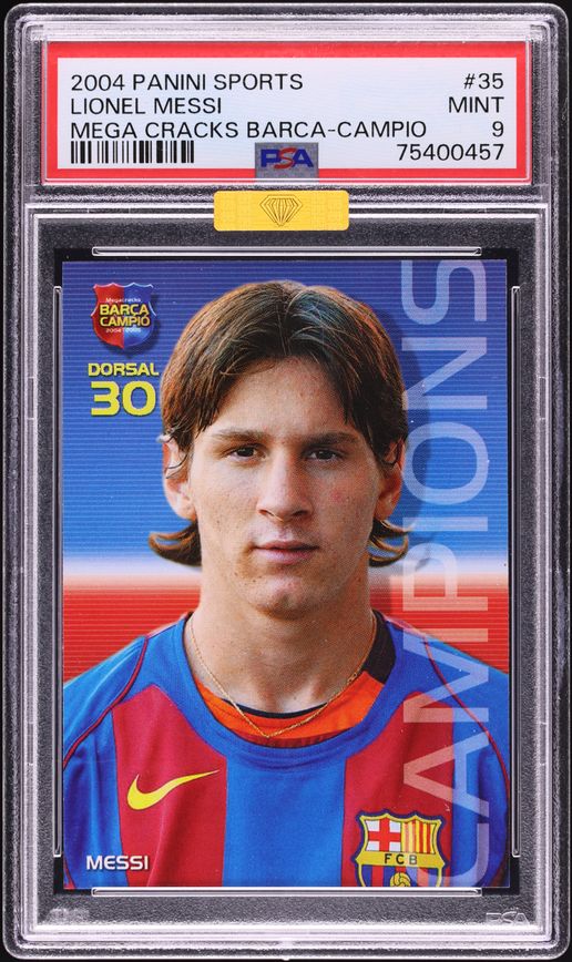 リオネルメッシ　ルーキーカード 2004 Panini Mega Cracks 2004 Panini Sports Mega Cracks Barca Campio Lionel Messi ROOKIE