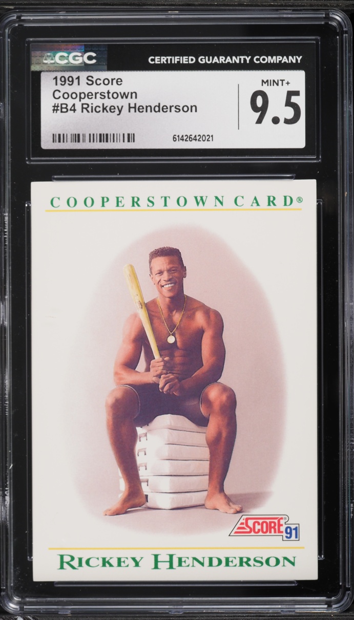 1991 Score Cooperstown Rickey Henderson #B4 CGC 9.5 MINT+