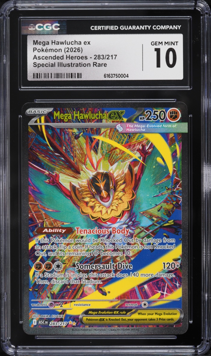 2026 Pokemon Mega Ascended Heroes SIR Mega Hawlucha Ex #283 CGC 10 GEM MINT