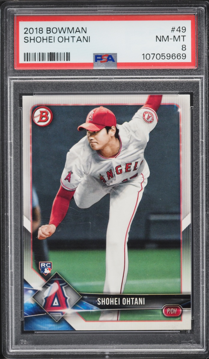 2018 Bowman Shohei Ohtani ROOKIE #49 PSA 8 NM-MT