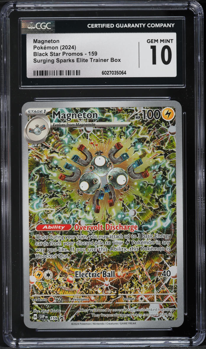 2024 Pokemon SV Black Star Promo Surging Sparks ETB 159 CGC 10 GEM on Fanatics Collect