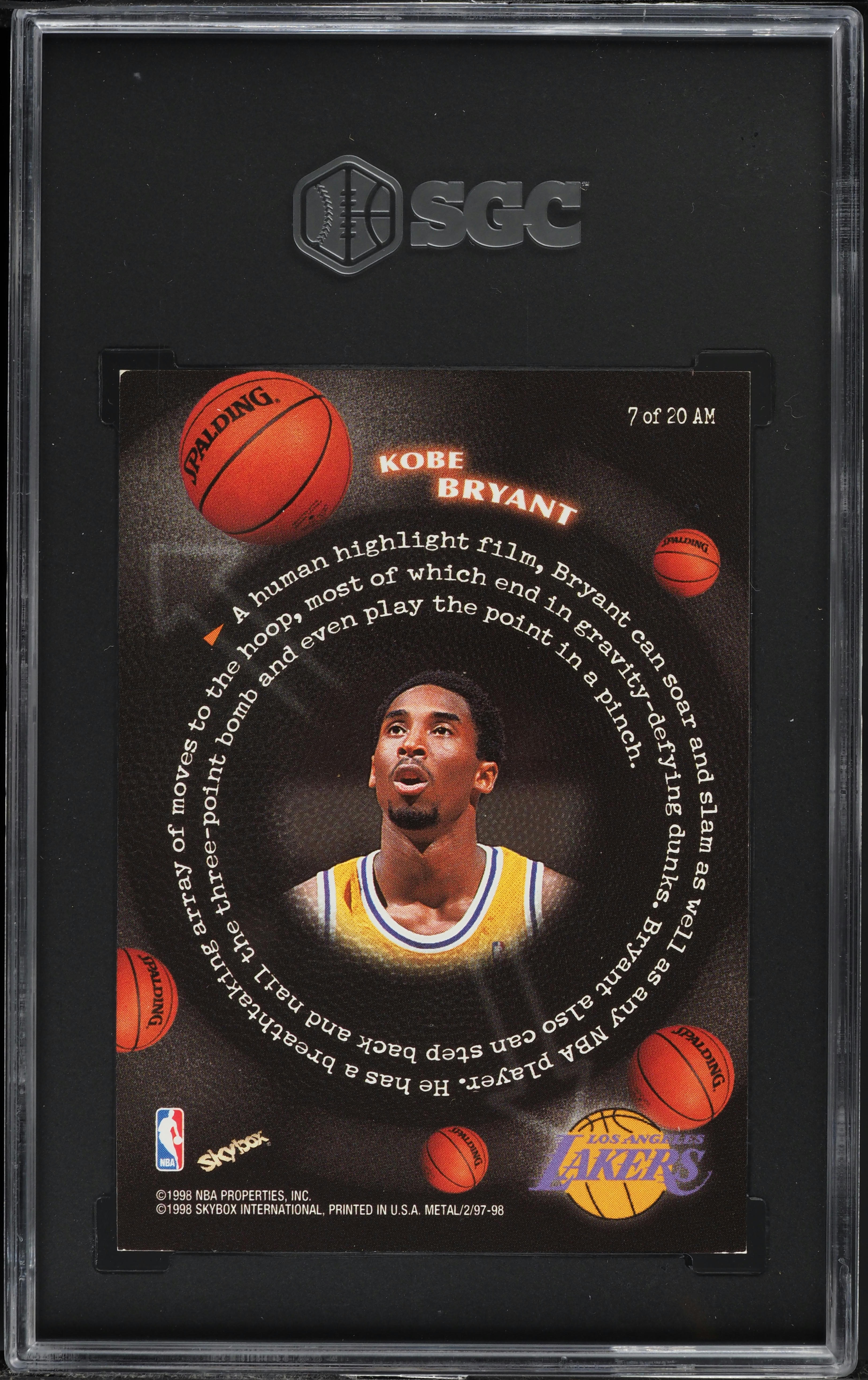 1997 Metal Universe All Millennium Kobe Bryant #7AM SGC 8 NM