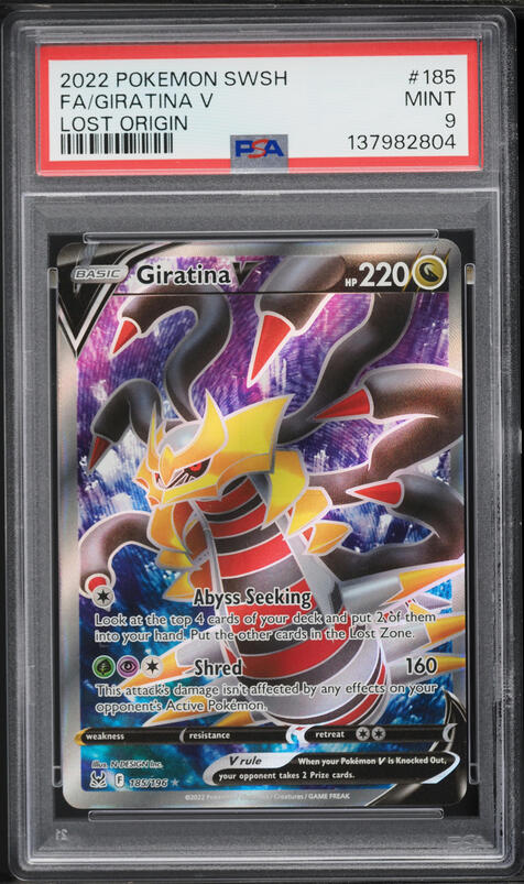 2022 Pokemon Sword & Shield Lost Origin Alt Art Giratina V #185