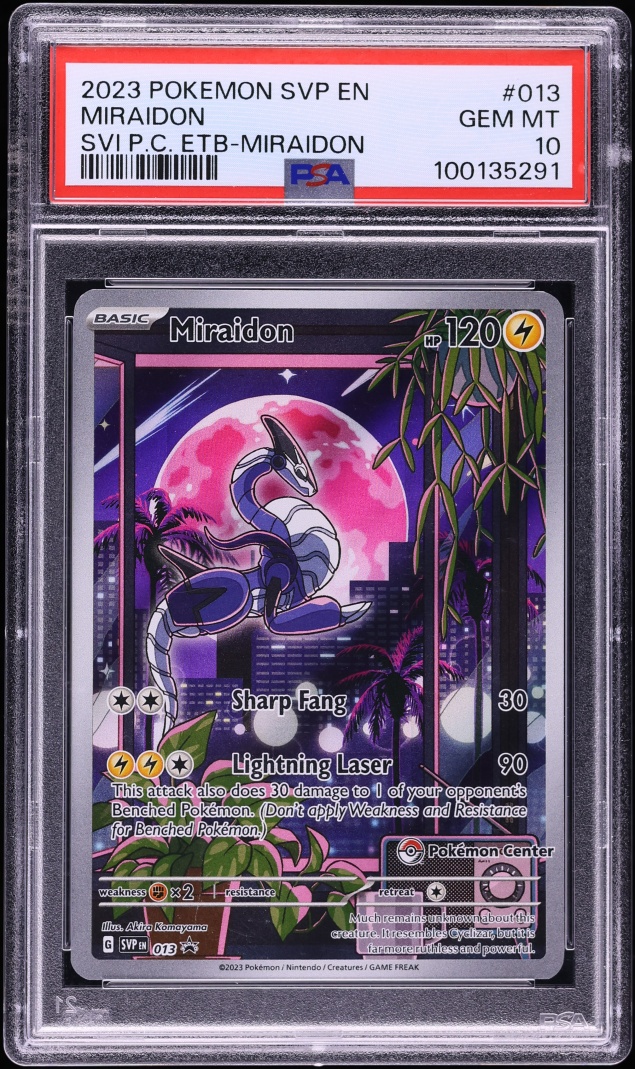 2023 Pokemon Scarlet & Violet Promo Center Alt Art Miraidon #13 PSA 10 GEM MINT