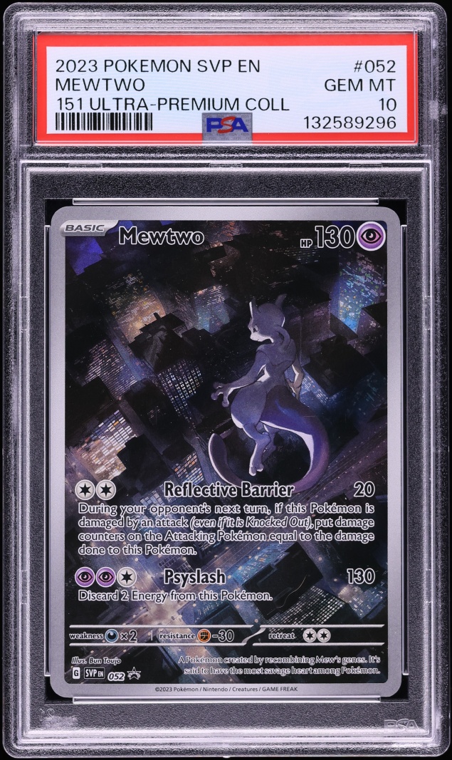 2023 Pokemon Scarlet & Violet Promo 151 Ultra Premium Collection Full Art Mewtwo #52 PSA 10 GEM