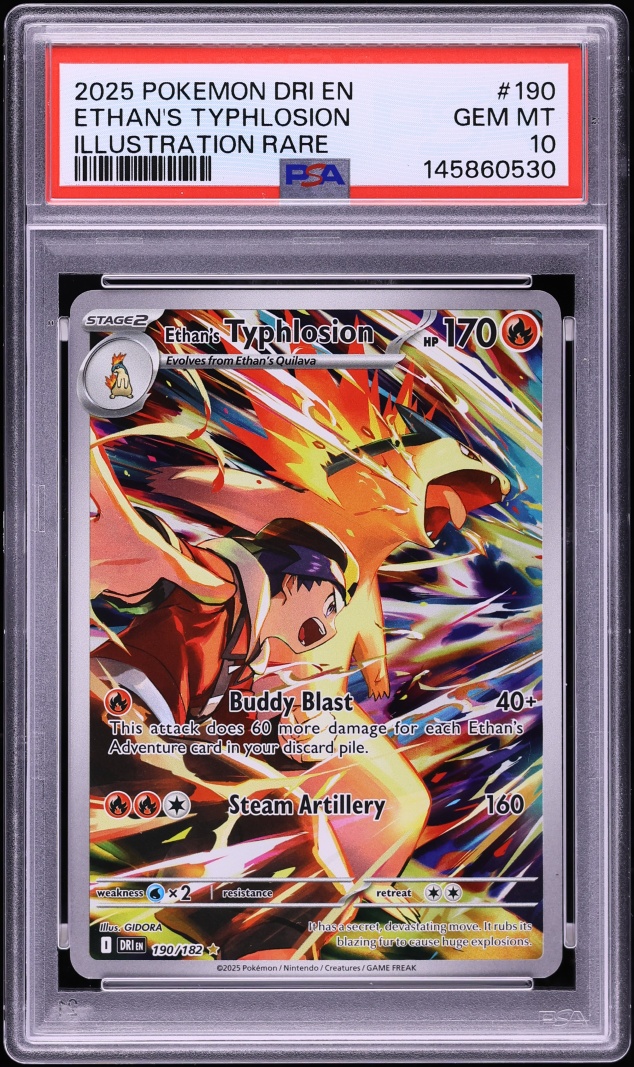 2025 Pokemon Scarlet & Violet Destined Rivals IR Ethan's Typhlosion #190 PSA 10 GEM MINT